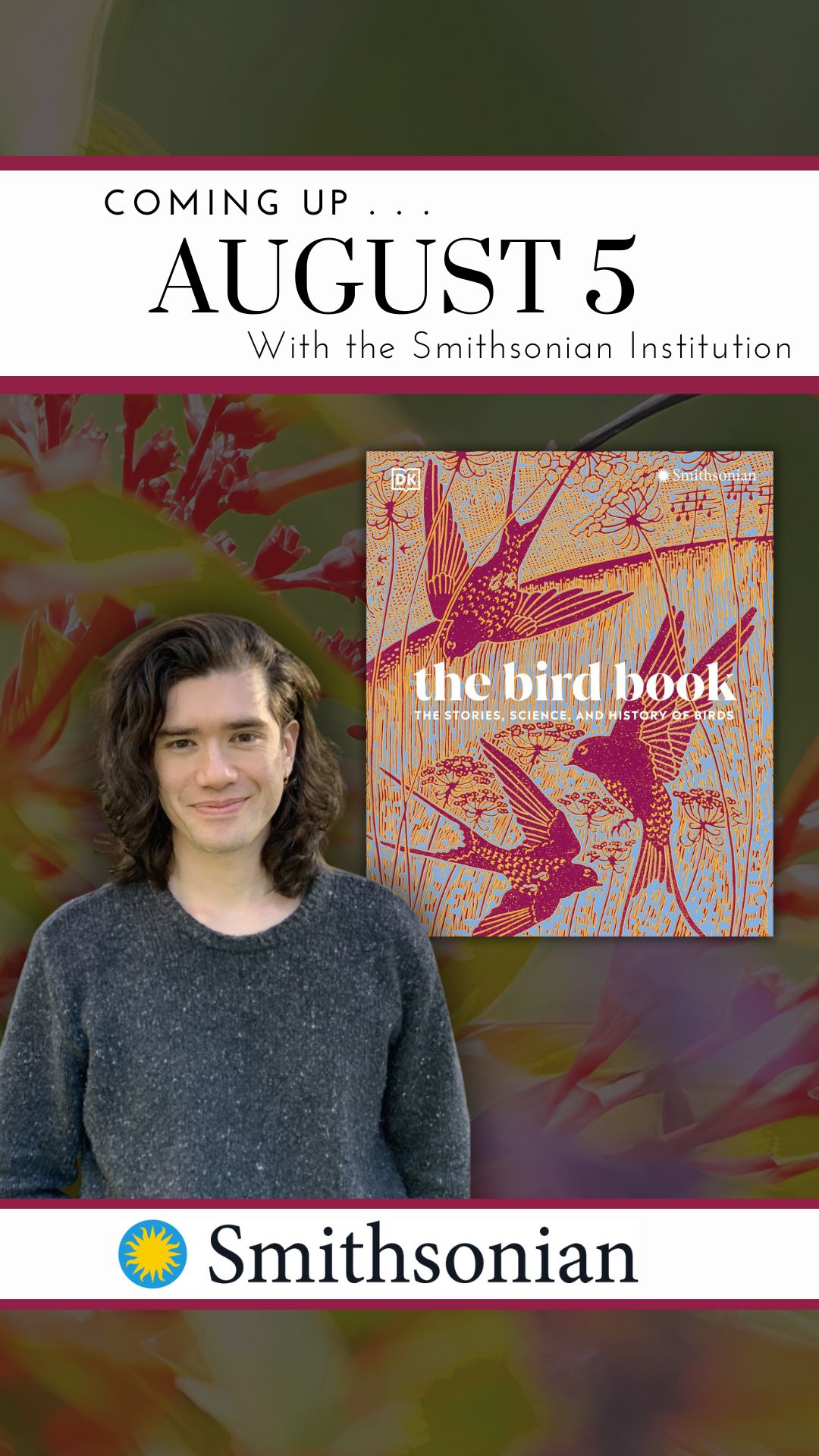 DO NOT ALTER -- IG Story Marketing Image Smithsonian Bird Book Rice Author Talk