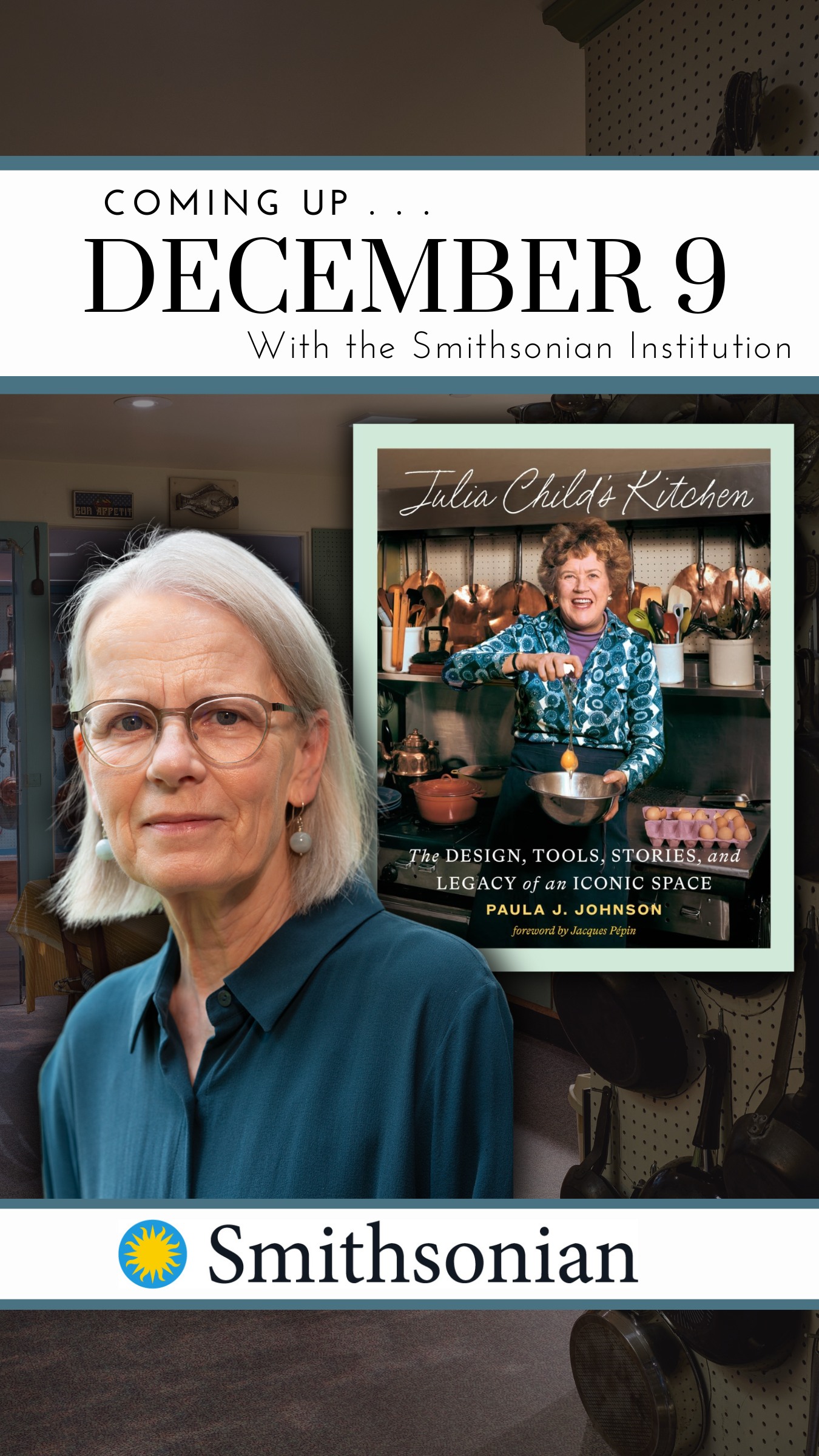 DO NOT ALTER -- IG Story Marketing Image Smithsonian Julia Child's Kitchen Rice Author Talk