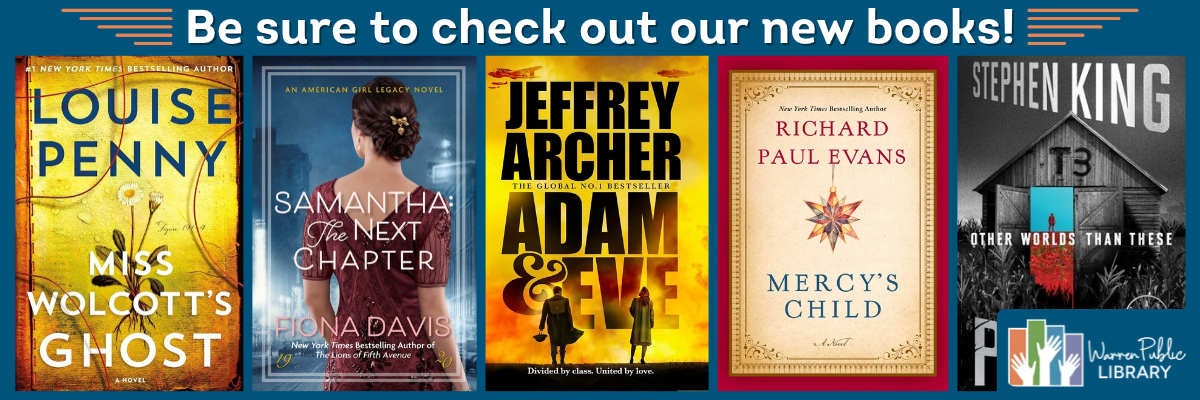 New books from Louise Penny, Fiona Davis, Jeffrey Archer, Richard Paul Evans, and Stephen King have arrived!